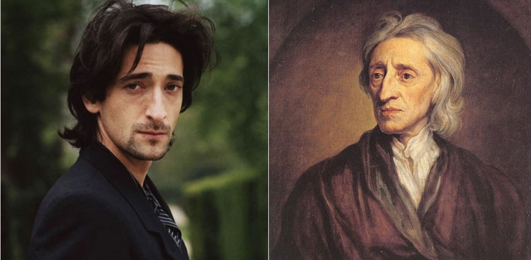 Adrien Brody kiköpött mása az angol filozófus, orvos és politikus John Locke-nak. Adrien Brody kiköpött mása az angol filozófus, orvos és politikus John Locke-nak.