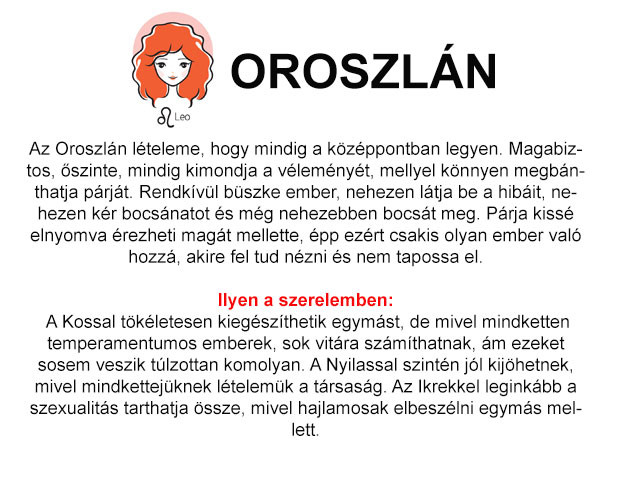 Ooroszlán - VII.23. - VIII.23.