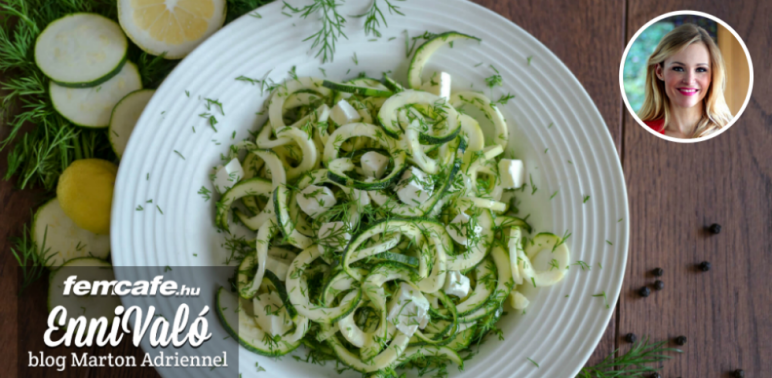 Kapros-fetasajtos cukkini saláta