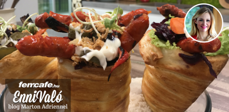 Ezek ám a menő partifalatok: Kolbásszal töltött, sós tölcsérek