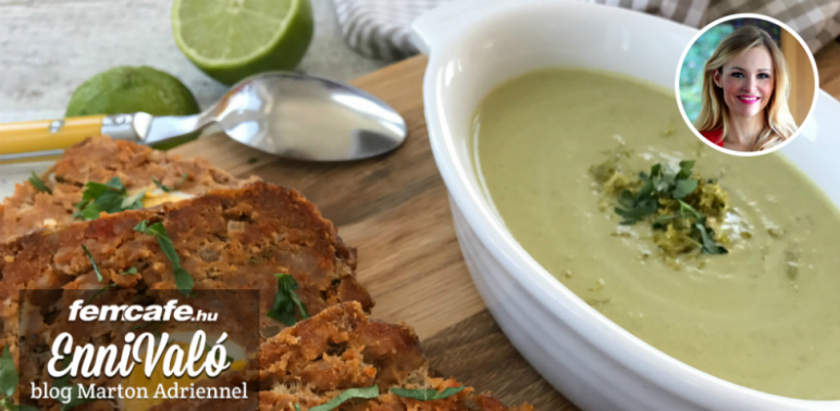 Lime-os, mascarpone krémes zöldbabfőzelék, stefánia szelettel