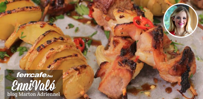 Sertésnyársak tornádóburgonyával – ha már egyszer itt a grillszezon Sertésnyársak tornádóburgonyával – ha már egyszer itt a grillszezon