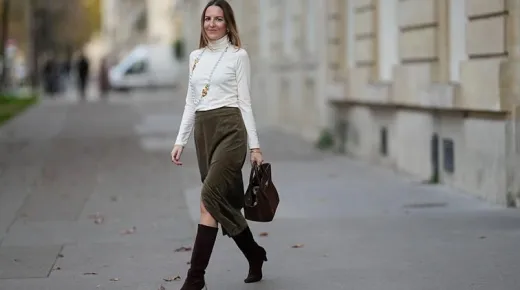 Ezt a szoknyát fogjuk viselni idén télen: csizmával is tökéletesen mutat Ezt a szoknyát fogjuk viselni idén télen: csizmával is tökéletesen mutat