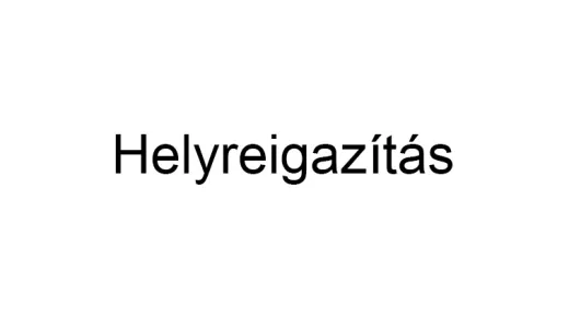 Helyreigazítás