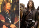 A Gyűrűk Ura - Az első részben Boromir egy különleges páncélt viselt Gondor szimbólumaival díszítve. Mielőtt Boromir életét vesztette, Aragorn megígérte neki, hogy nem hagyja, hogy Gondor elessen a csatában. Amikor Boromir meghallotta ezeket a szavakat, elfogadta Aragornot királyának, így halála után a páncélja az új "uralkodót" illette meg.