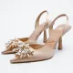 ZARA Shimmery mid-heel sling-back shoes 19 995 Ft