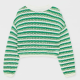 Pull &amp; Bear Csíkos, horgolt, nyitott pulóver 10 995 Ft
