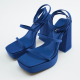 ZARA Strappy platform heel sandals 19 995 Ft