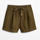 Massimo Dutti Linen bermuda shorts with tie and leather details 19 995 Ft
