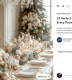 Egy hófehér asztalterítő, fehér porcelán étkészlet és finoman csillogó üvegpoharak elegáns alaphangulatot teremtenek. Ehhez társíthatunk ezüst szalvétagyűrűket és hópehely formájú asztaldíszeket, hogy az ünnepi asztal igazán ragyogjon.