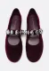 Stradivarius bársonyhatású bordó balerinacipő: 6.995 HUF