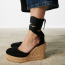 ZARA Lace up crochet wedge sandals 19 995 Ft
