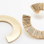 Massimo Dutti Textured gold-plated flat hoop earrings 9995 Ft
